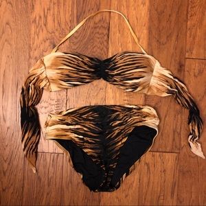 Carmen Marc Valvo Bandeu Top Swimsuit